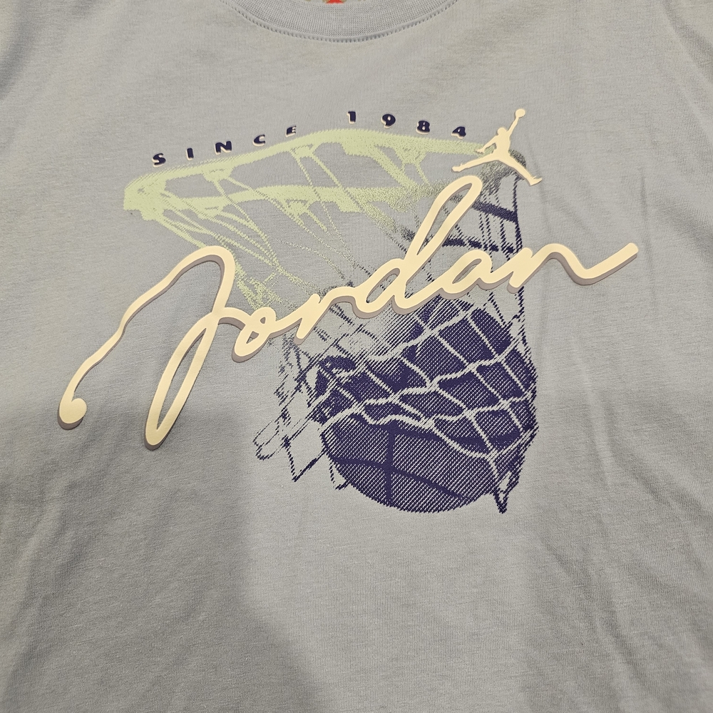 NWT Jordan Men's Gray Tee with Graphic Design
